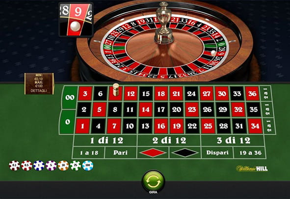 L'interfaccia grafica dell'American Roulette di Playtech.