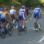 Cyclists competing in the Tour de France.