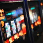 A row of retro slot machines.