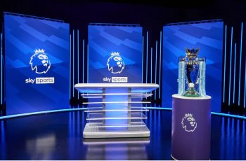 Sky Sports studio used to present 2023 Premier League action.