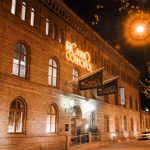 The exterior of Casino Cosmopol Gothenburg at night.